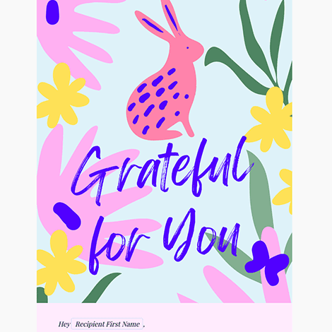 Grateful For You Client Easter eCard